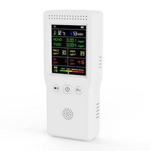 VT-9IN1 Air Quality Monitor Tester (White) for Temperature Humidity AQI PM2.5 PM10 HCHO TVOC CO CO2