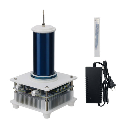 YSKJ-36 Blue Version Double Class E Tesla Coil with 10cm Thin Arc Support Music Bluetooth Playback