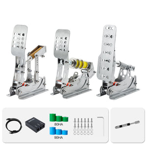 UT-P3-H1 (Throttle+Brake+Clutch) PC RC Game Simulator Pedals for Logitech G27/G29 Thrustmaster T300RS/GTT500 with 1 Hydraulic Rod