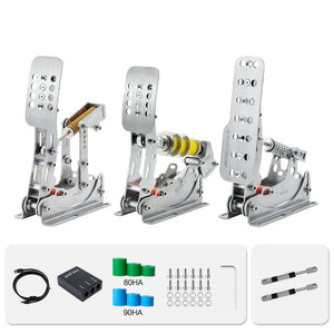 UT-P3-H2 (Throttle+Brake+Clutch) PC RC Game Simulator Pedals for Logitech G27/G29 Thrustmaster T300RS/GTT500 with 2 Hydraulic Rods