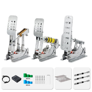UT-P3-H3-DB (Throttle+Brake+Clutch) PC RC Game Simulator Pedals for G27/G29/T300RS/GTT500 with Mounting Base