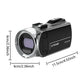 HDV8162 Plus 18X Digital Zoom FOV65 Outdoor Auto-focusing HDV Camera 48MP with 3-inch TFT LCD Screen