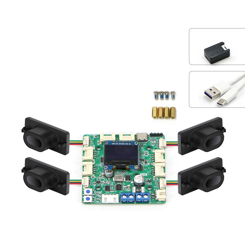 S21C Acquisition Board + Serial Adapter Module + 4PCS STP-23L 7.5m Single Point Lidar Sensor Modules