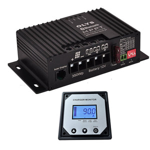 OLYS MPPT5025A-DUO-BT 25A Bluetooth Solar Charge Controller + MT-4-BT Charge Monitor for RVs