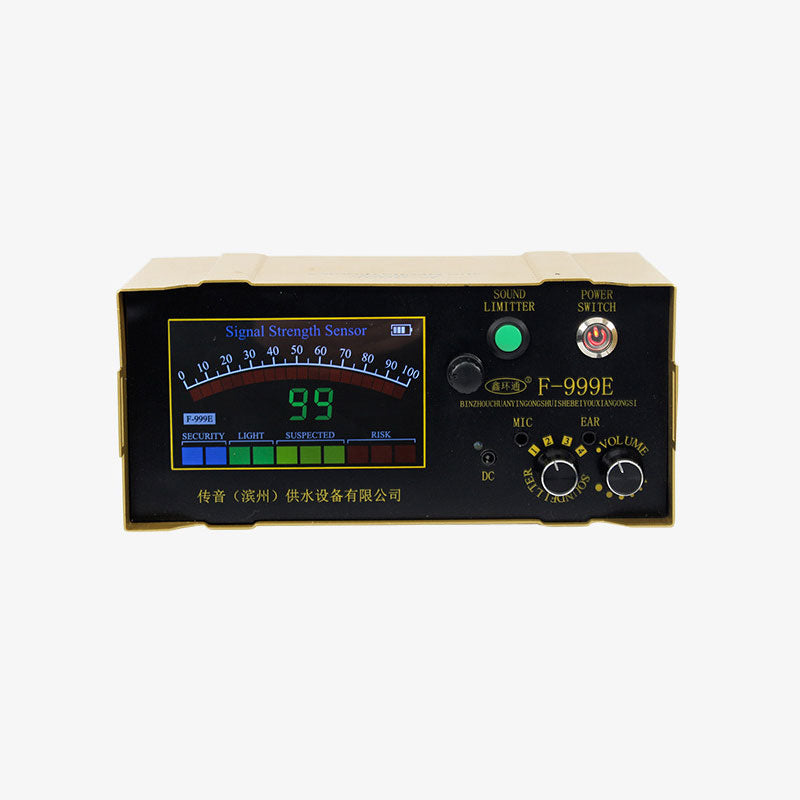 F999E Portable Leakage Detector 4-Level Adjustable for Water Pipes/Heating Pipes/Fire Hoses Leakage Detection