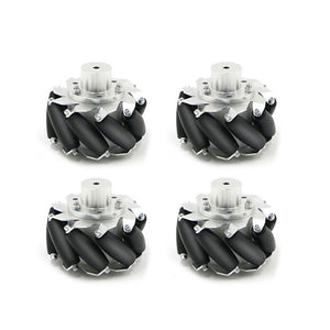 4PCS Mecanum Wheels (100mm Diameter with Keyway Setscrew Fixed Coupling and 40KG Load Capacity )