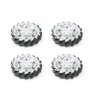 4PCS Mecanum Wheels (152mm Diameter w/ Stainless Steel Hub Keyway Setscrew Fixed Coupling for 100KG)