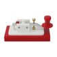 HAM SPACE Red MK-02 Morse Code CW Key 3D-Printed Mini Manual Key High Quality Radio Accessory with 3.5 to 6.5 Adapter