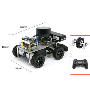 R550 ROS2 Robot (Ackerman/Differential Version) + Raspberry Pi 5 4GB + 25m N10P Lidar + RGB Camera