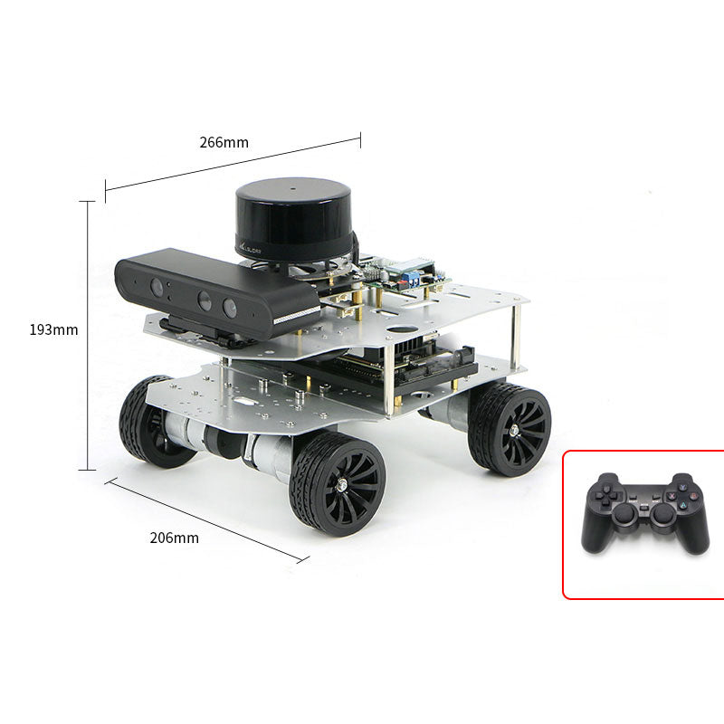R550 ROS2 Robot Educational Robot (4WD Version) + Raspberry Pi 5 4GB + 25m N10P Lidar + RGB Camera