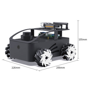 V550 ROS2 Robot Educational Robot (Mecanum Wheels) + RGB Camera + Jetson Nano 4GB + 30m M10P Lidar