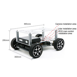 R550 (AKM) PLUS Ackerman Robot Car High-End Version w/ Swing Suspension Basic Package without Lidar
