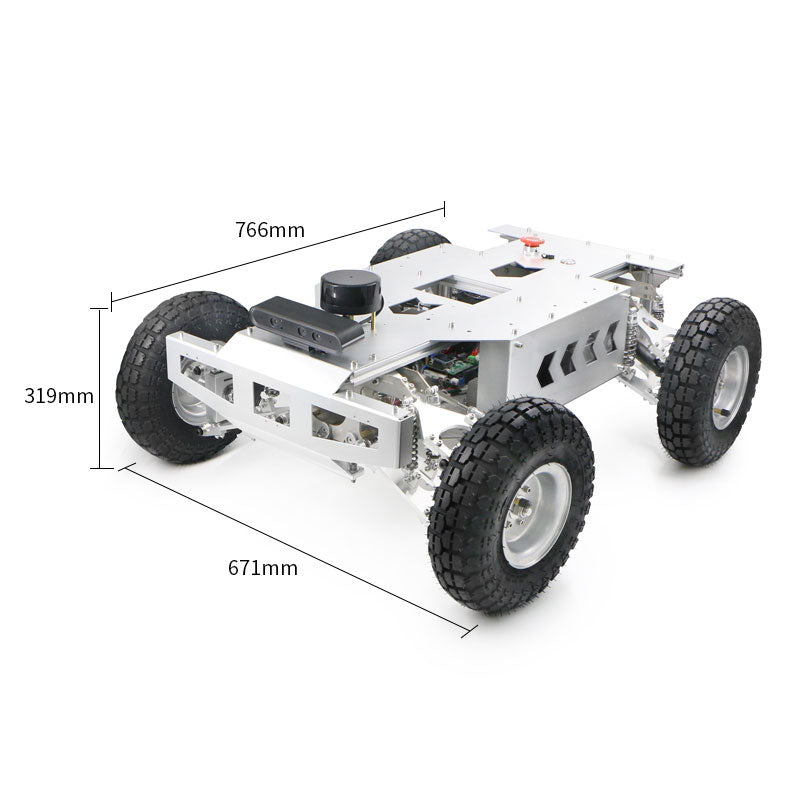 R550 (AKM) PLUS Ackerman Robot Car Top-End Version w/ Independent Suspension Orin NX 8GB + C16 Lidar