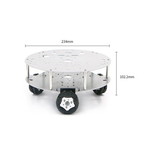 R3 Robot Chassis Kit Robot Car Chassis (Omni-Wheel Chassis) w/ 1:30 12V Motor 13PPR Hall Encoder