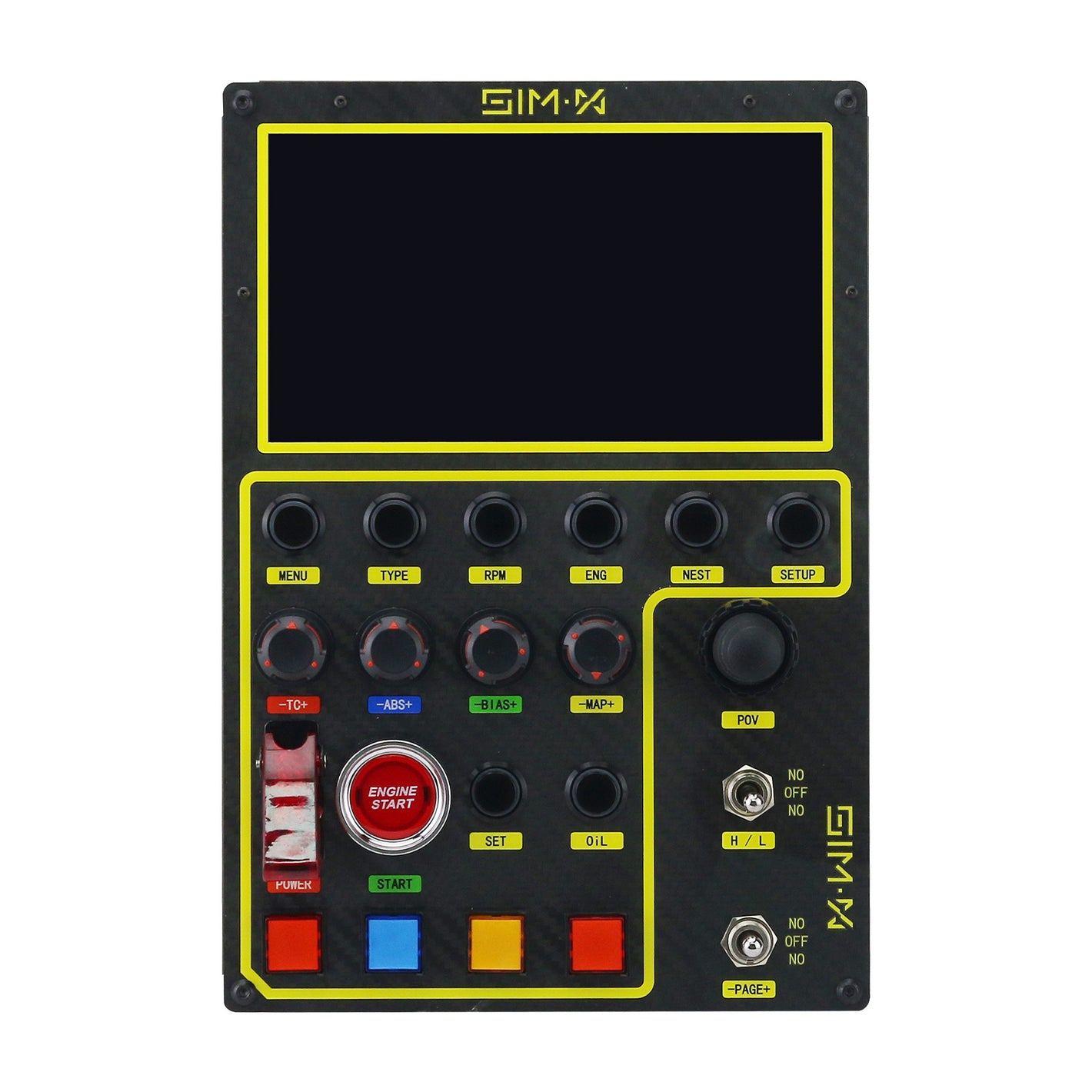 SIMX Sim Racing Button Box New Simulator PC Secondary Screen with 7-inch LCD for Simagic Fanatec