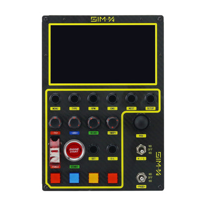SIMX Sim Racing Button Box New Simulator PC Secondary Screen with 7-inch LCD for Simagic Fanatec