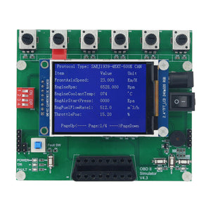 J1939 Simulator OBD II Simulator OBD2 ECU Simulator w/ 2.4" TFT Screen only Supports J1939 Protocol