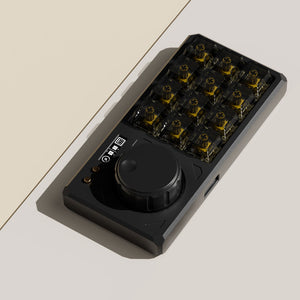 Black Shell Linear Switch RE CNC Aluminum Alloy Keyboard 12-Key Mechanical Customized Keyboard Compatible with Windows/Mac