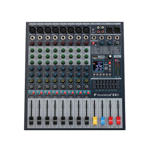 EX8 8-Channel Portable Audio Mixer Bluetooth USB Reverberation Professional Mixer for Stage Performance Support MP3 Input