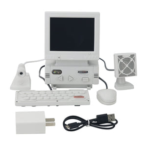 DIY Retro Mini Computer-design Game Console Support AV Input HD 3.5-inch LCD Screen with 8G Memory Card