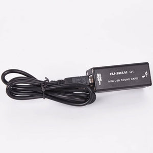 Q1 HiFi PC USB External Sound Card PCM2704 USB Lossless Decoding Portable Sound Card Compatible with USB1.0