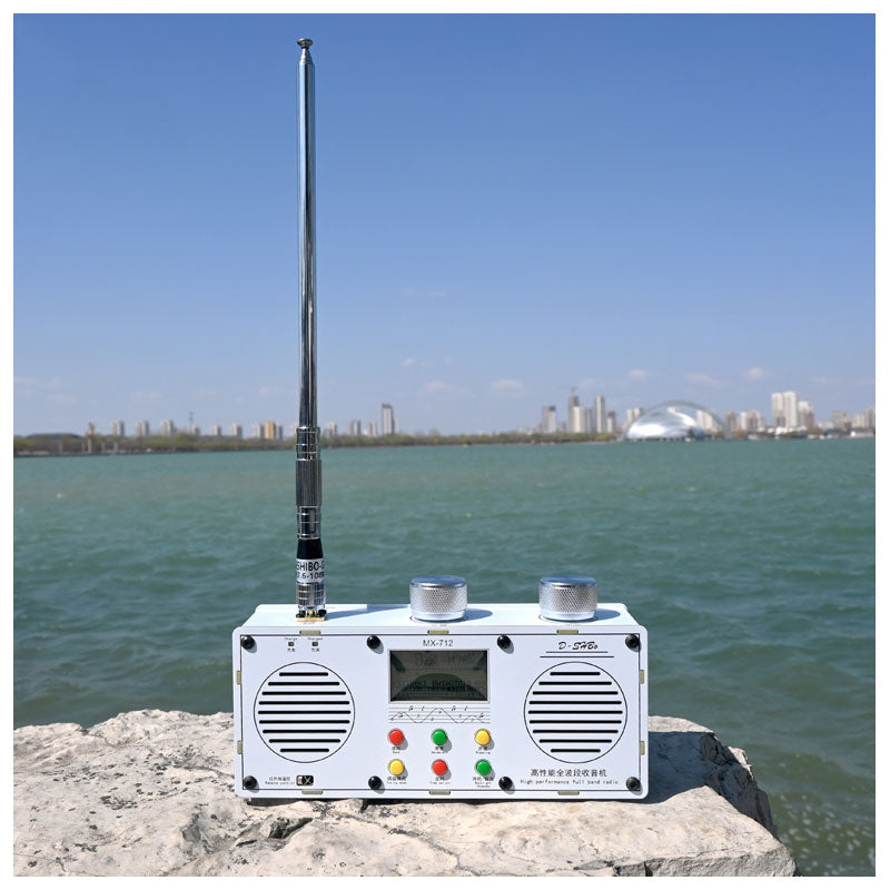 HamGeek MX712 Dual Speaker Full Band Stereo Radio TEF6686 Chip Vehicle Radio Built-in 7500mAH Lithium Battery