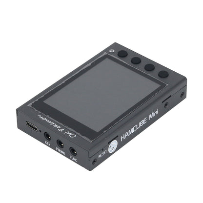 HamGeek Stainless Steel CW Morse Key with Magnetic Base (Trade Edition) + HAMCUBE Mini CW Trainer