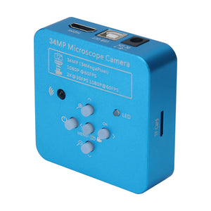 34MP Industrial Microscope Camera USB Microscope Camera 2K 1080P 60FPS For Phone PCB Repair