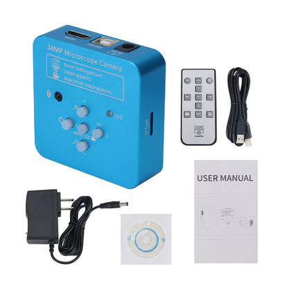 34MP Industrial Microscope Camera USB Microscope Camera 2K 1080P 60FPS For Phone PCB Repair