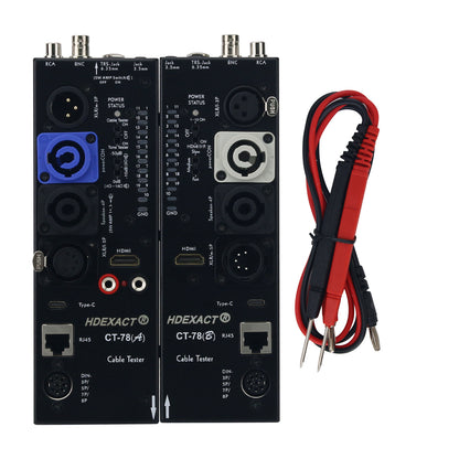 HDAUDIO CT-78(A) Sender &amp; CT-78(B) Receiver Audio Cable Tester Kit for 16 Types Including Type-C