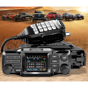 ZASTONE D500 Car-mounted Walkie Talkie UV Dual Band 25W Mini Mobile Car Radio HF Transceiver Outdoor Communication