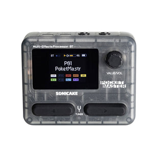 Sonicake Pocket Master (Black) Electric Guitar Comprehensive Multi-Effects Processor Bluetooth with Over 100 Effects
