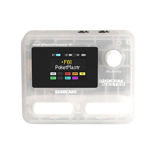 Sonicake Pocket Master (White) Electric Guitar Comprehensive Multi-Effects Processor Bluetooth with Over 100 Effects