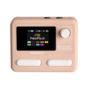 Sonicake Pocket Master (Coral Pink) Electric Guitar Comprehensive Multi-Effects Processor Bluetooth with Over 100 Effects