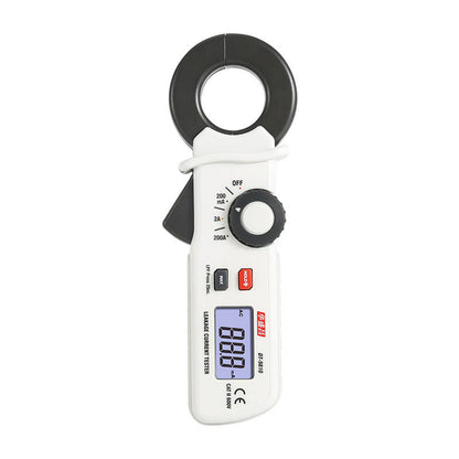 White DT-9810 Leakage Current Tester 30mm Mini Clamp AC Automatic Current Meter HD LCD Digital Display Multimeter