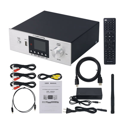 RCC_AMP5.1 USB DAC &amp; 450W Power Amplifier 5.1 Audio System for Independent Channel Volume Adjustment