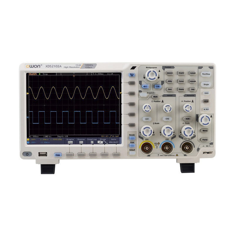 Owon XDS2102A 100MHz 12Bits High Resolution ADC 2-Channel Digital Oscilloscope for SCPI and Labview