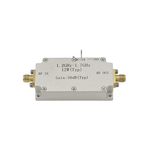 1.2GHz–1.7GHz 12W RF Power Amplifier RF Power Amp with SMA Female Connector (without Cooling System)