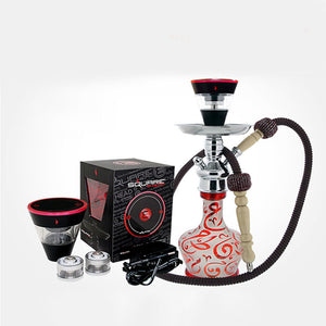 High Quality Red/Blue/Silver Classic Square E-head Electronic Hookah Head with Power Cable