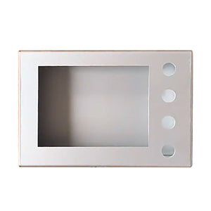 10-Inch 262x190 Touch Screen Control Box 4-Hole Aluminum Alloy Installation Box with All Aluminum Side Cover for PLC