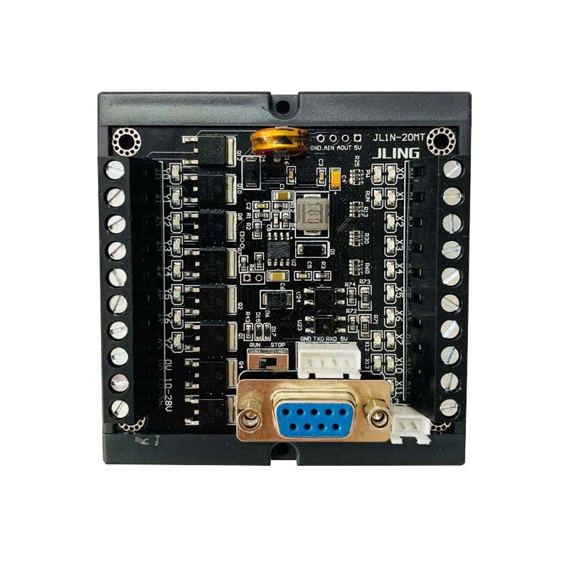 JL1N-20MT PLC 10V-28V Programmable Logic Controller Transistor Output with Guide Rail Shell and Programming Cable