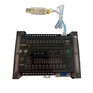 FX1N-24MT PLC 10V-28V Industrial Programmable Logic Controller Transistor Output with Programming Cable + Transparent Shell