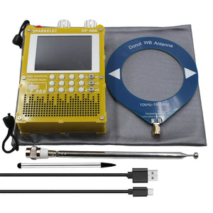 Yellow DP-666 High Sensitivity Full Band DSP Receiver FM/LW/MW/SW/OIRT Radio with Touch Pen and Donut WB Antenna