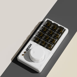 ForcePad 12-Key Small Keyboard Wired Keyboard (with Gateron G Yellow Linear Switch and White Shell)