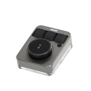 DOIO KB03B-01 3-Key Keyboard Bluetooth Keyboard Small Keyboard (Gray) with Wired &amp; Bluetooth Modes