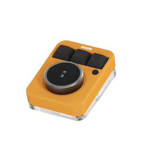 DOIO KB03B-01 3-Key Keyboard Bluetooth Keyboard Small Keyboard (Yellow) with Wired &amp; Bluetooth Modes