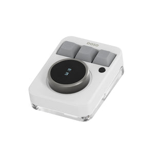 DOIO KB03B-01 3-Key Keyboard Bluetooth Keyboard Small Keyboard (White) with Wired &amp; Bluetooth Modes