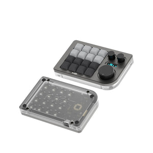 DOIO KB16-01 16-Key Keyboard Small Keyboard Wired Keyboard (Gray &amp; Anodized Coloring) with 3 Knobs