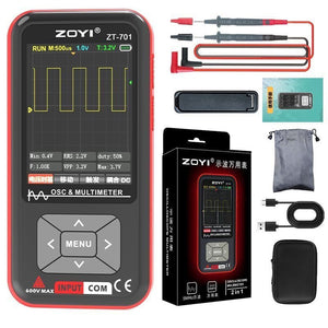 ZT-701 5MHz High Precision Multifunctional Oscilloscope Multimeter 3.2-inch IPS Color Screen with Hard Storage Bag