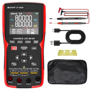 ZT-DQ01 Handheld LCR Meter Auto Recognition Digital Bridge 5-Digit Display L/C/R/Z Value Testing